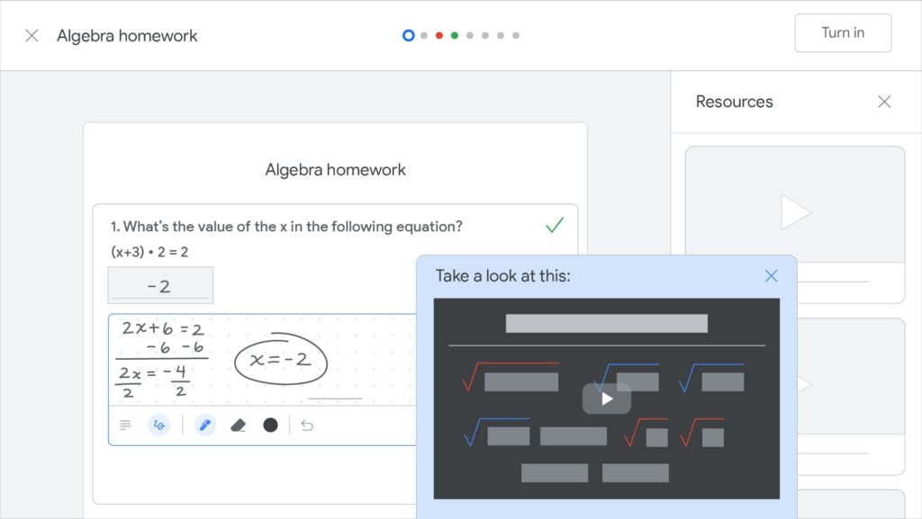 Practice sets for Google Classroom - student feedback