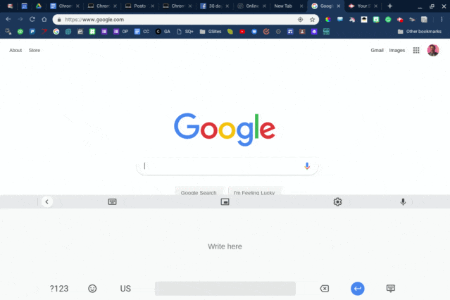 Draw to Type on Chrome