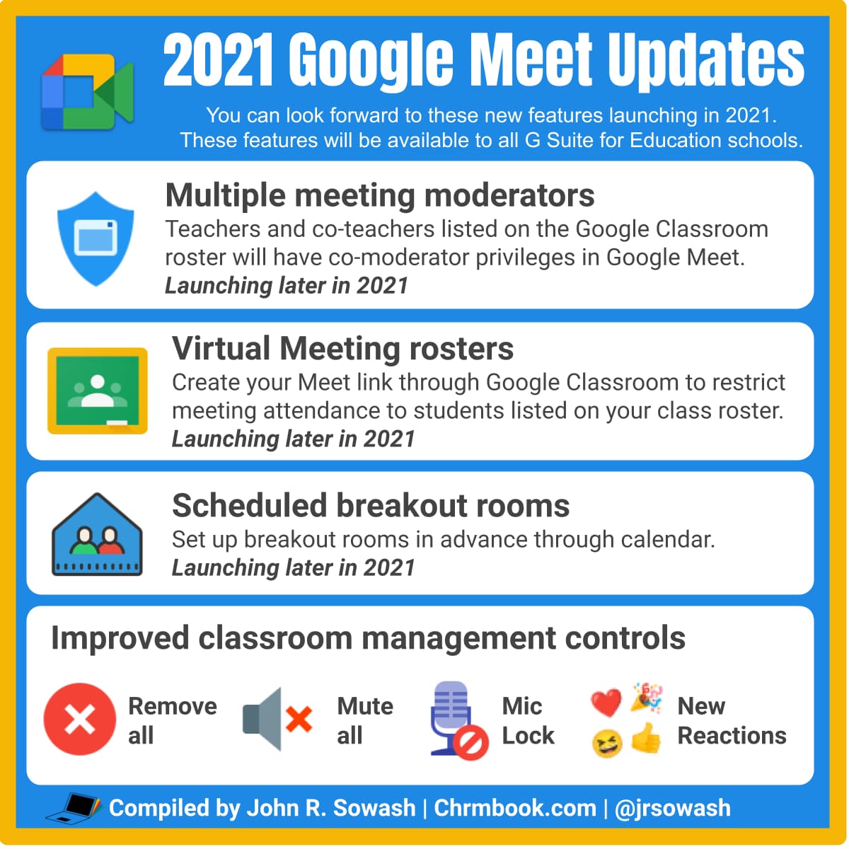 Google Workspace Updates: Making Google Classroom video meetings