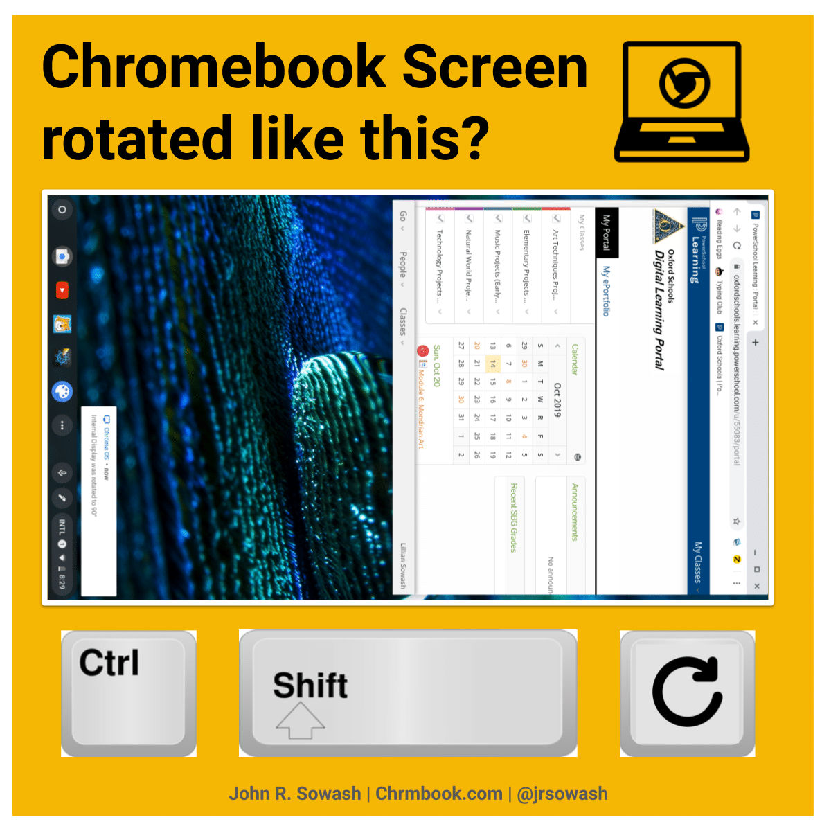 How to rotate your Chromebook Screen