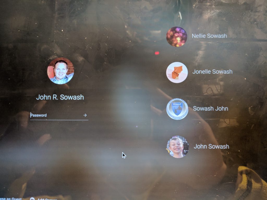 Chromebook Login Screen