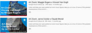 Art Zoom video series on youtube