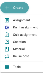 Kami in Google Classroom