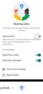 Google Meet quick access