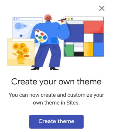 Google Site custom theme
