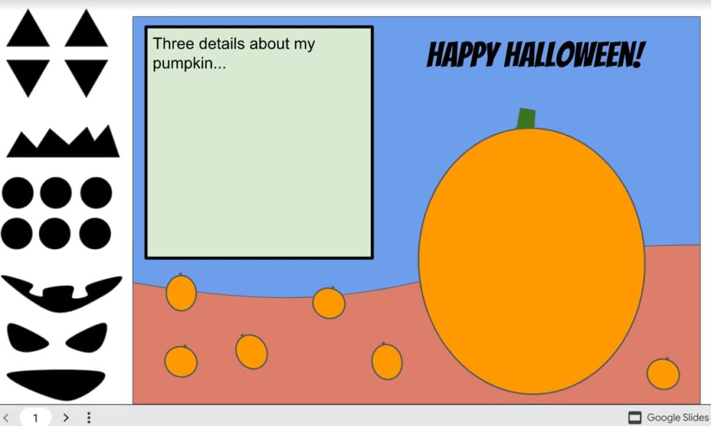 Google Slide pumpkin carving