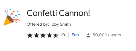 Confetti Cannon Chrome Extension