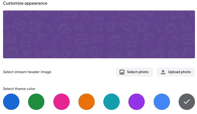 Google classroom theme color update