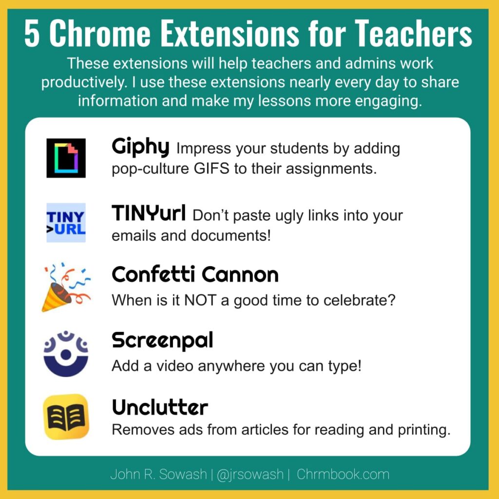 5 Chrome extensions for teachers