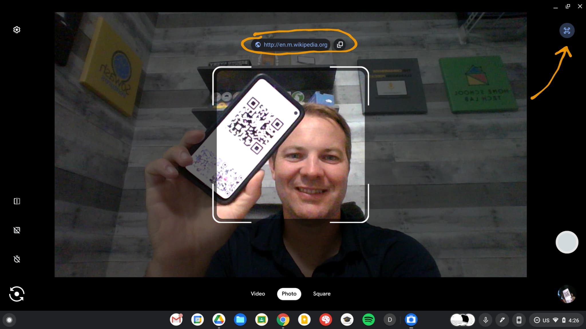chromebook qr code reader