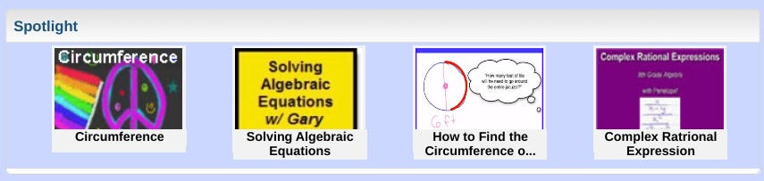 Instructional videos from Mathtrain.tv