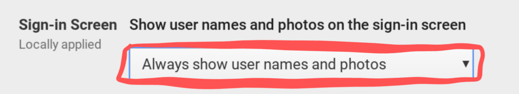 Chromebook - always show names