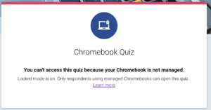 Quiz Lock Not Managed