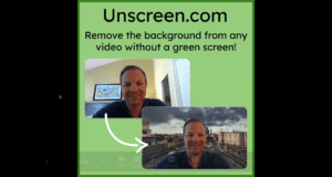 Remove video background with unscreen.com